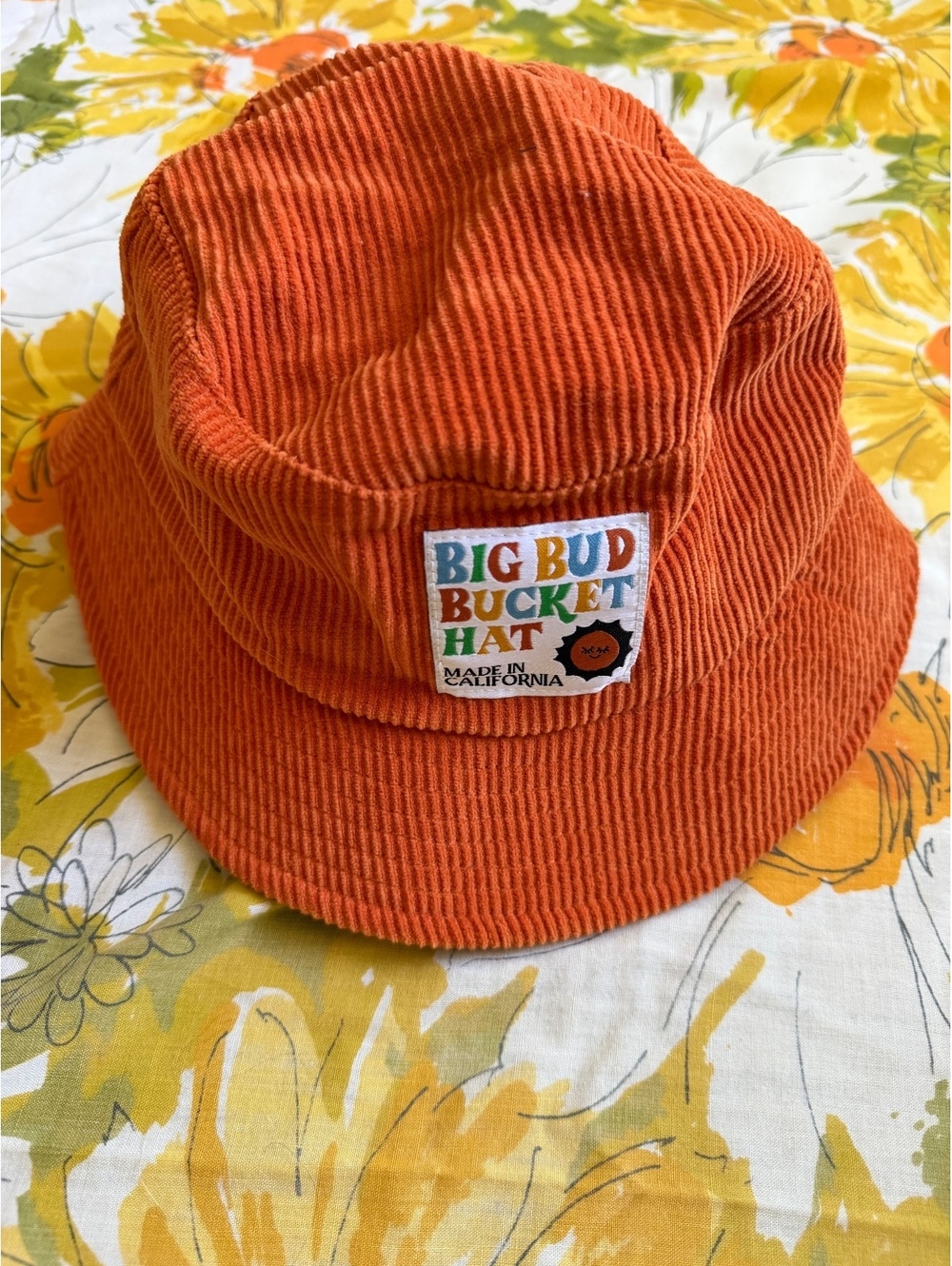 Big Bud Bucket Hat Orange Corduroy Made in USA